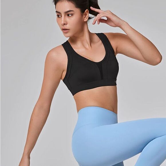 Yvette Power Cross Back Padded Running Sports Bra - Picture 4 of 12